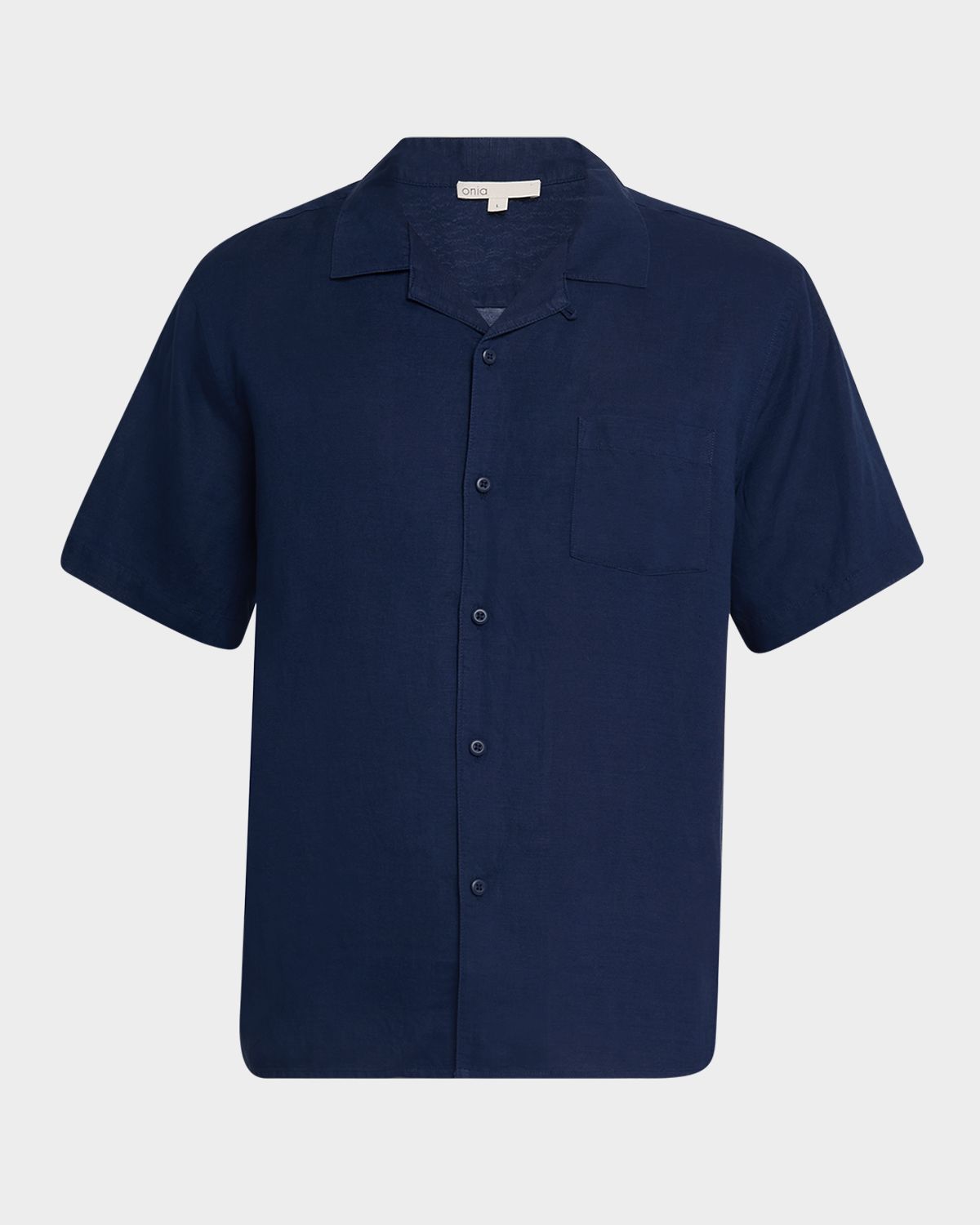 Onia Men 's Air Linen Convertible Collar Short-Sleeve Shirt