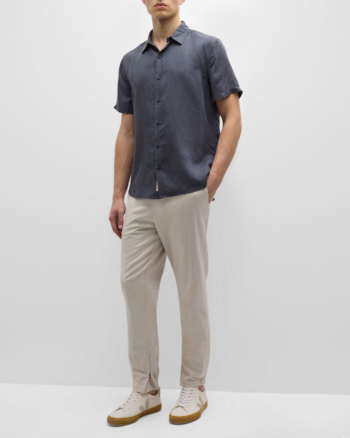 Onia Men 's Jack Air Linen Short-Sleeve Shirt