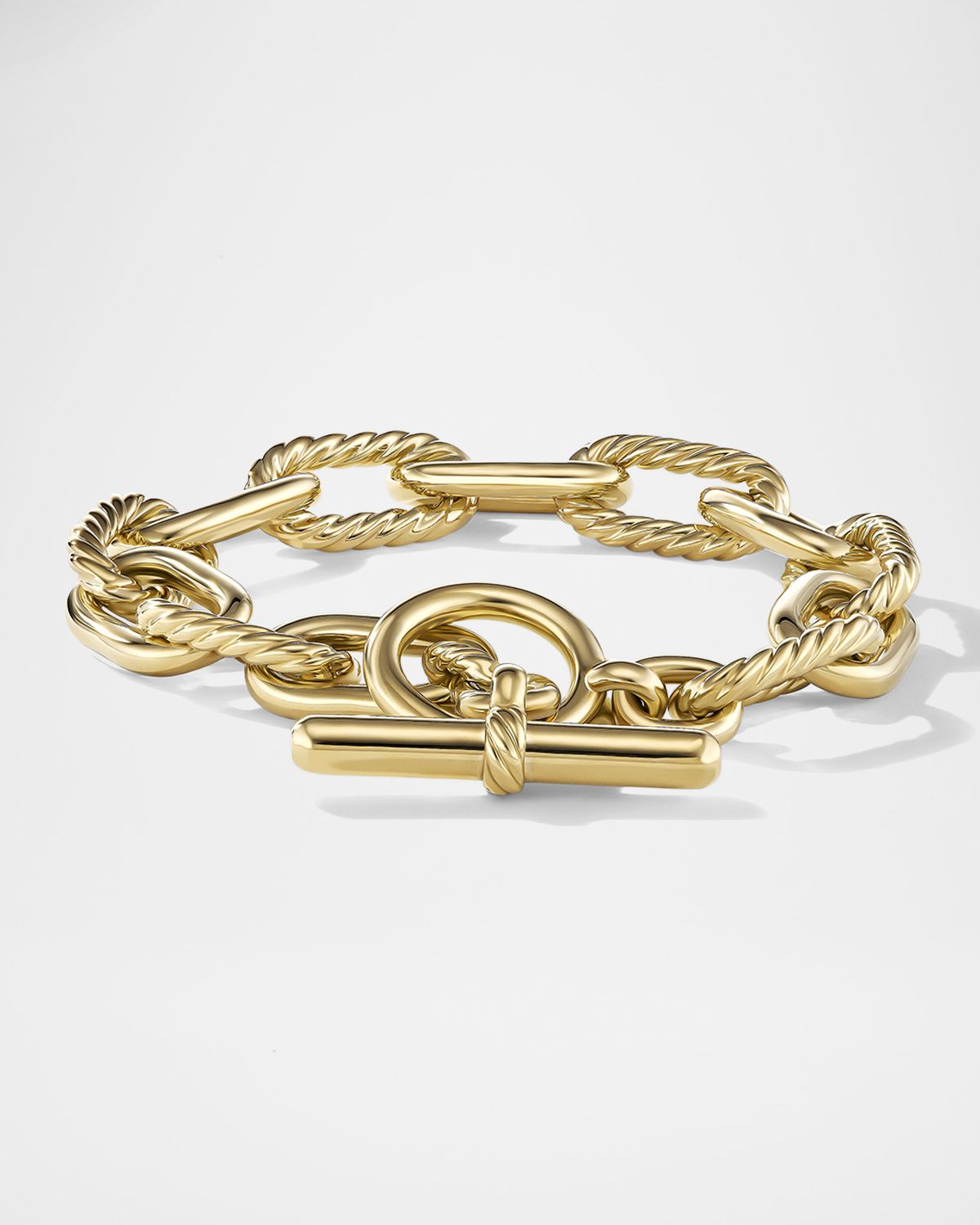 David Yurman DY Madison Toggle Chain Bracelet in 18K Gold, 11mm