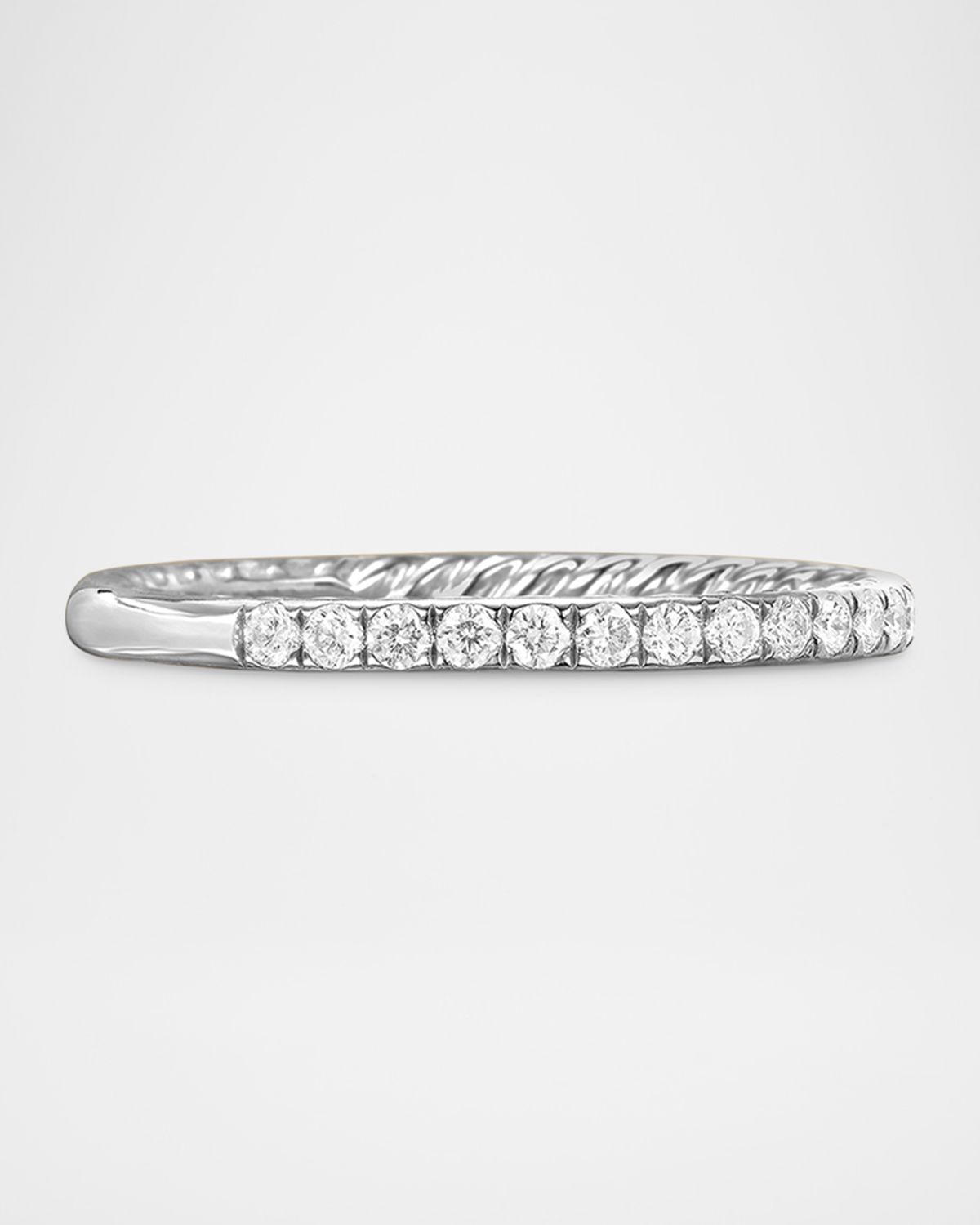 David Yurman DY Eden Eternity Wedding Band Ring with Diamonds and Platinum