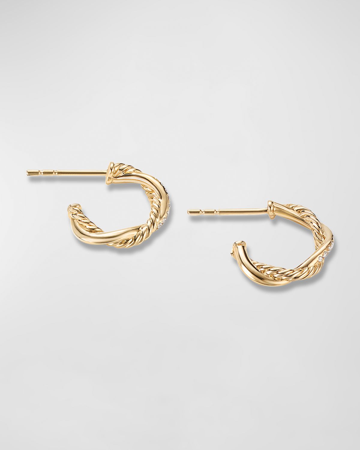 David Yurman Petite Pave Infinity Huggie Earrings