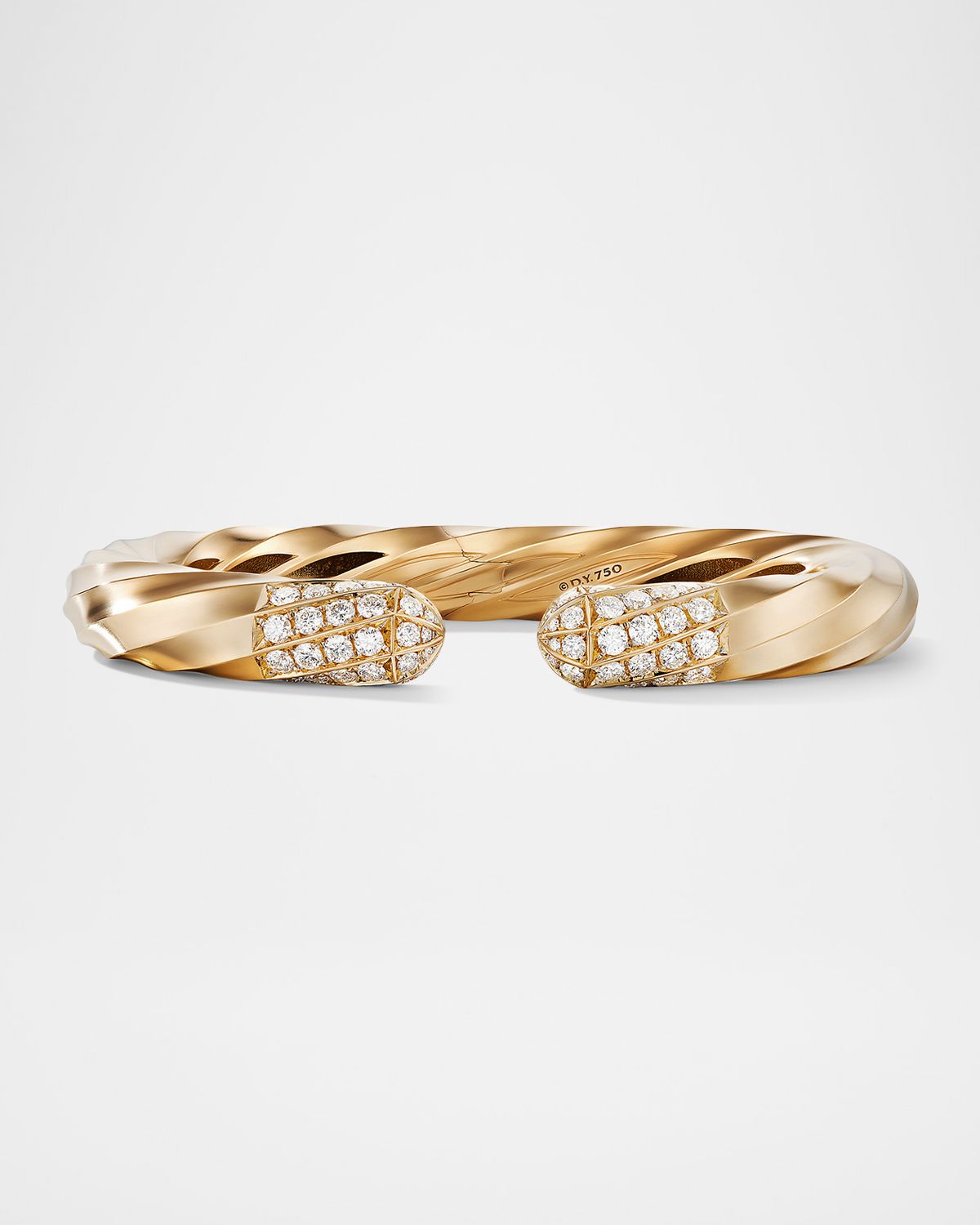 David Yurman Cable Edge Bracelet with Diamonds in 18K Gold, 9mm