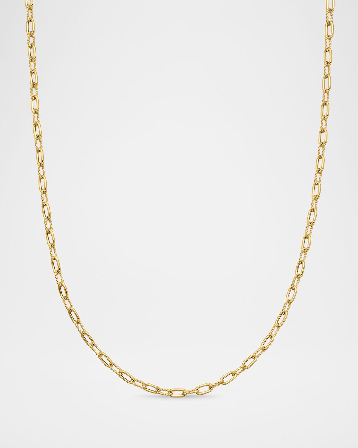 David Yurman Madison Thin Chain Link Necklace in 18K Gold, 3mm, 36"L