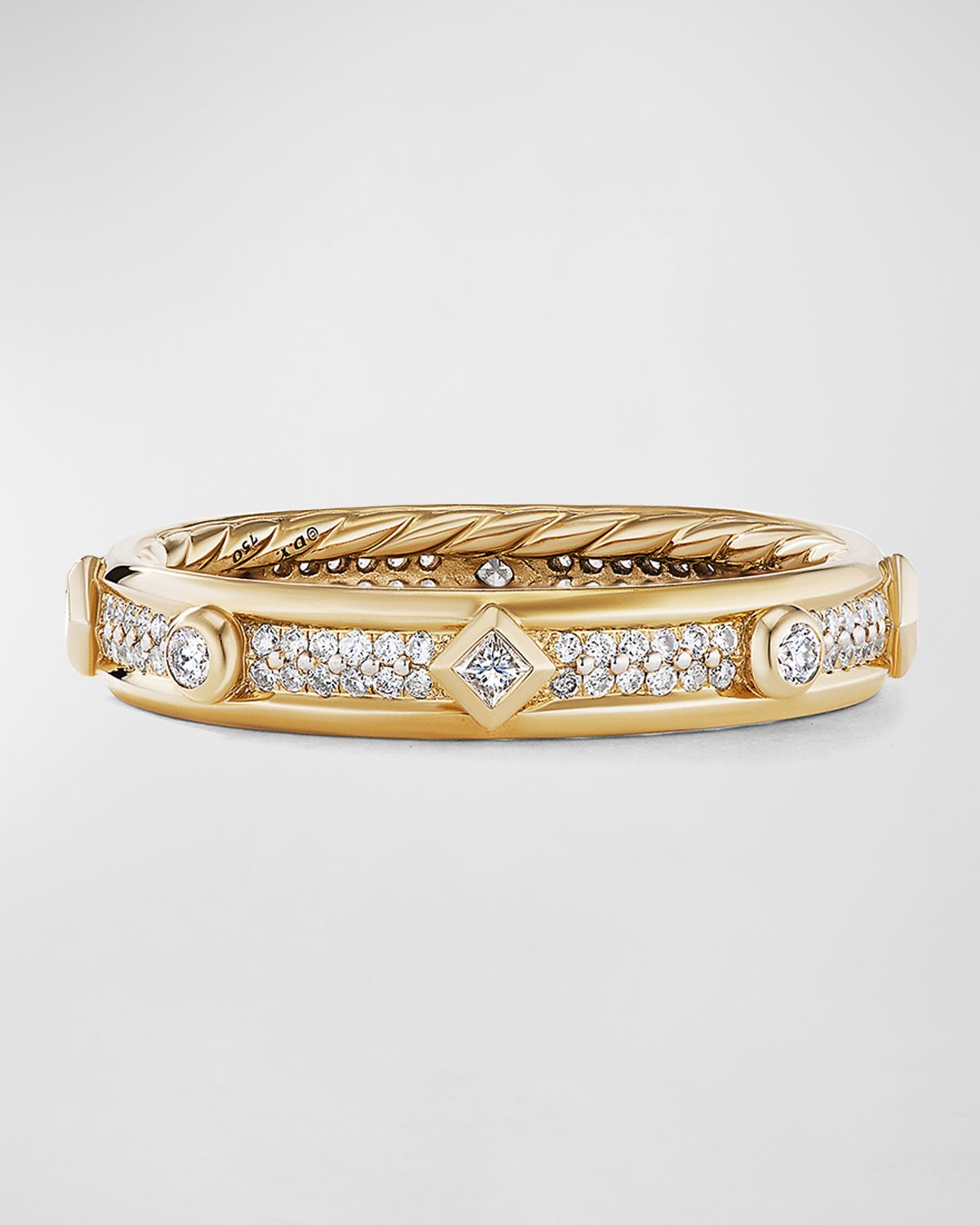 David Yurman Modern Renaissance Ring with Diamonds in 18K Gold, 4mm
