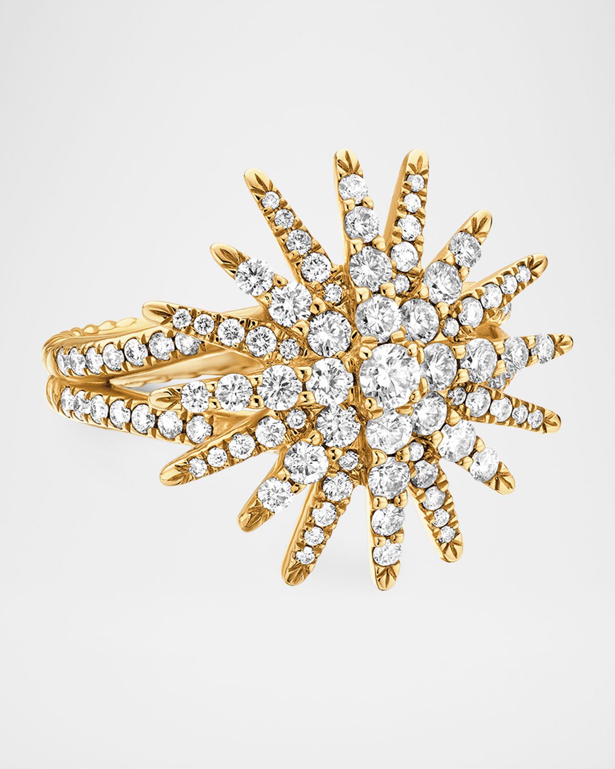 David Yurman Starburst Ring with Diamonds in 18K Gold