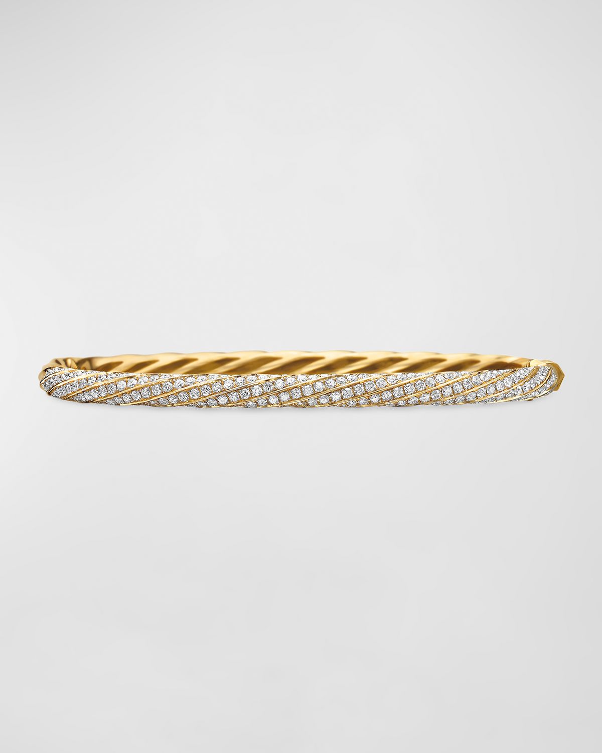 David Yurman Cable Edge Bracelet with Diamonds in 18K Gold, 4mm