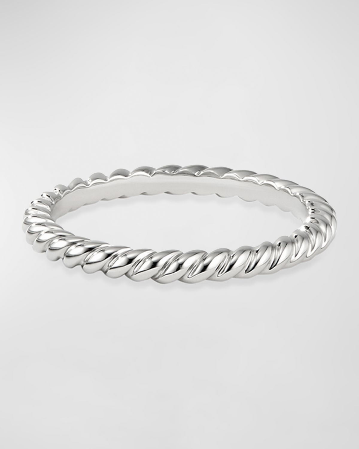 David Yurman DY Cable Band Ring in Platinum, 2mm