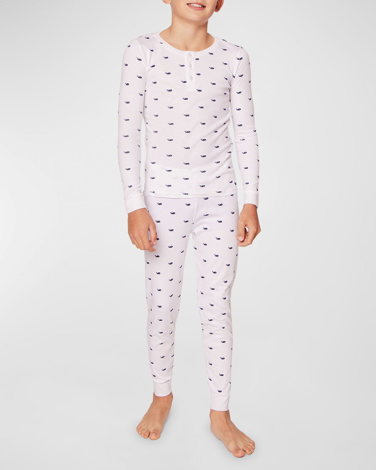 Petite Plume Kid 's Pima Cotton Snug Fit Pajama Set, Size 2-14
