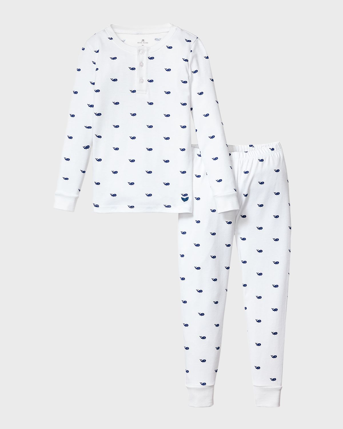 Petite Plume Kid 's Pima Cotton Snug Fit Pajama Set, Size 2-14