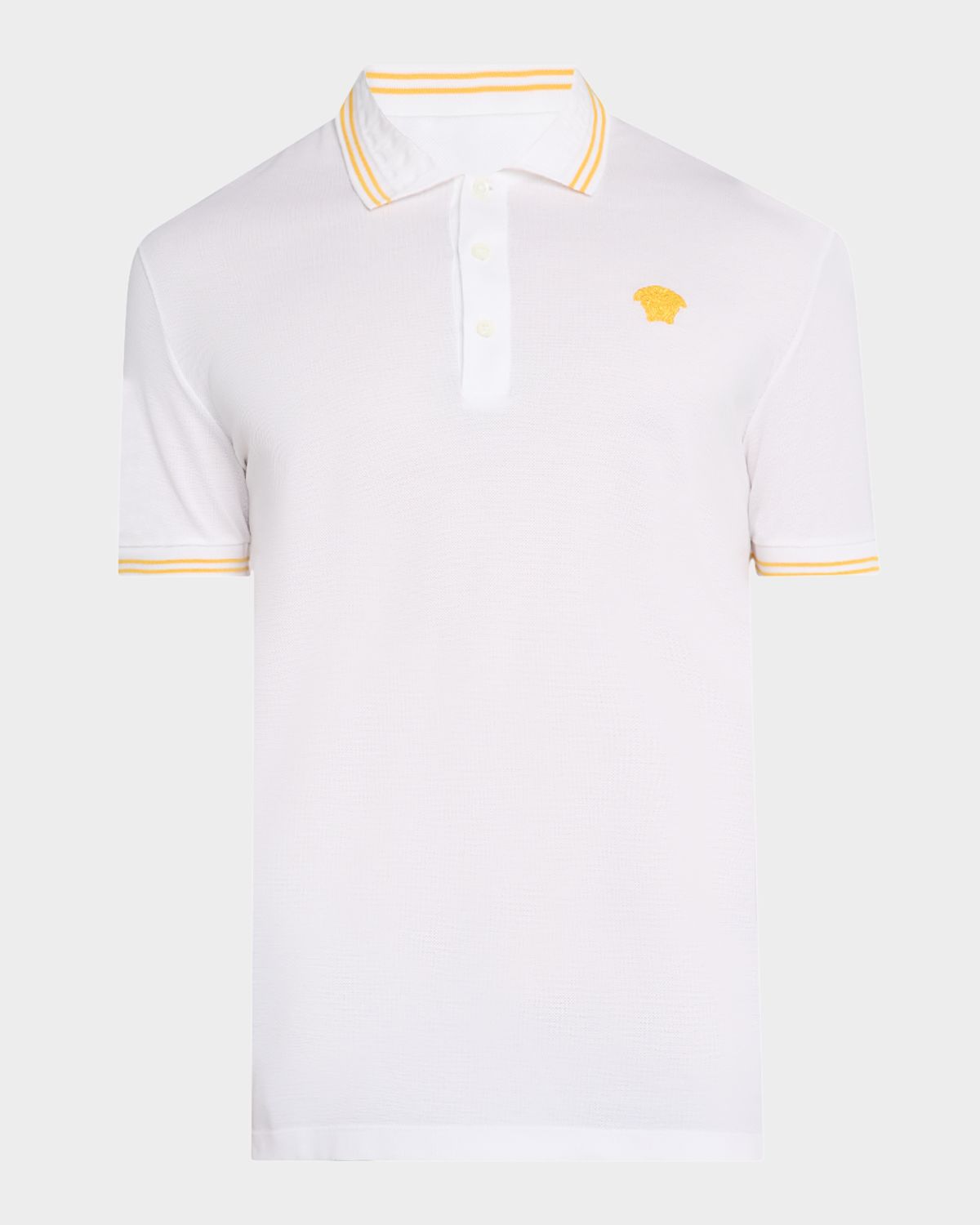 Versace Men 's Pop Medusa Tipped Polo Shirt