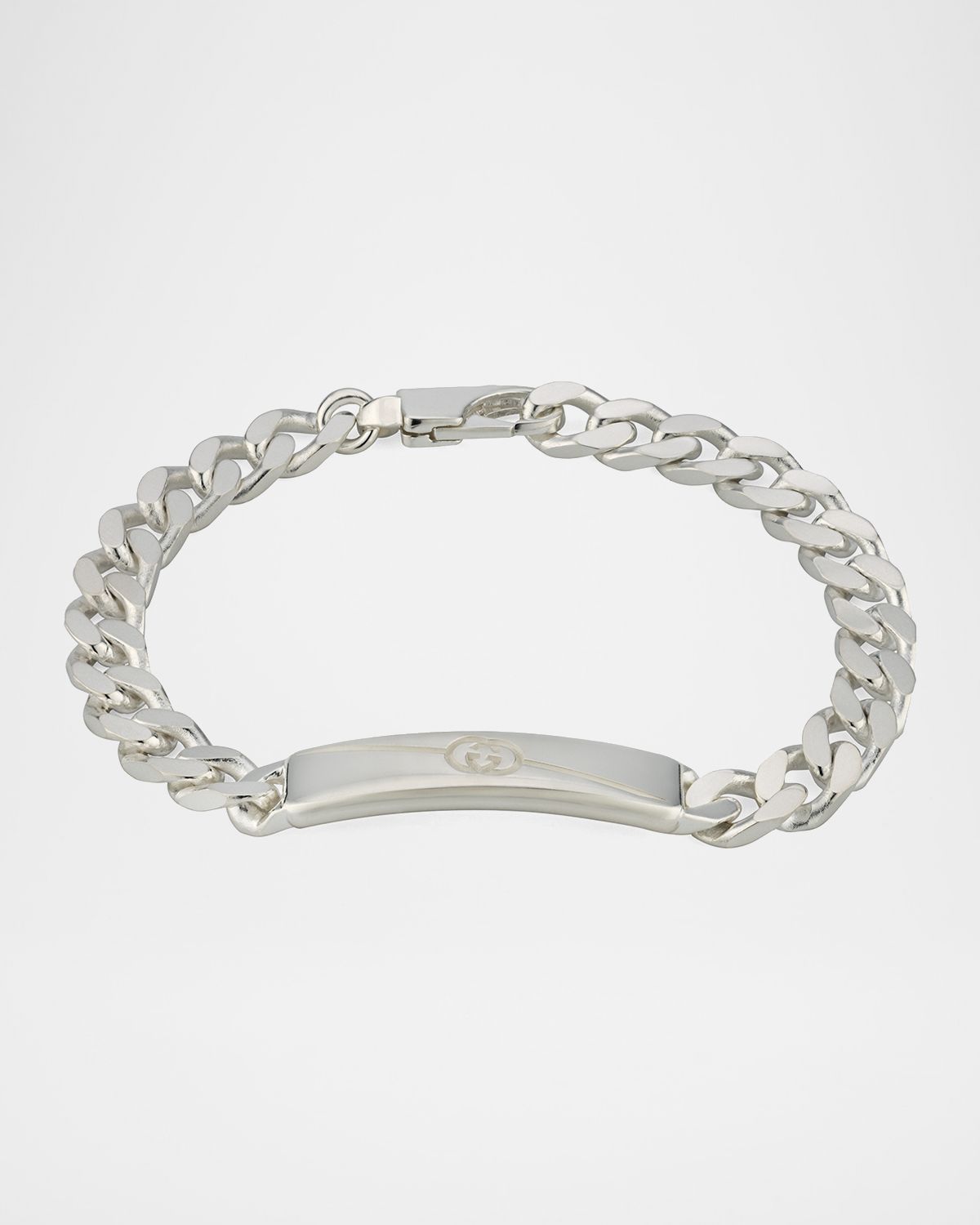 Gucci Men 's  Tag Bracelet, Silver
