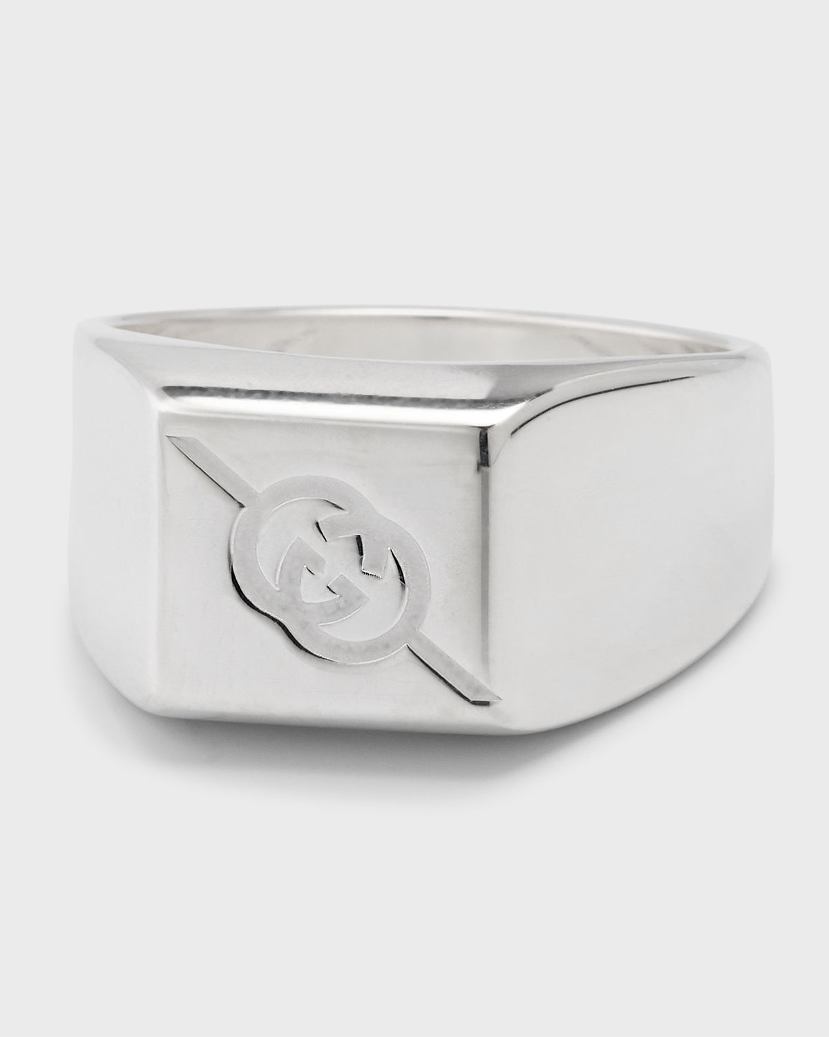 Gucci Men 's  Tag RIng Chevalier, 19mm Silver