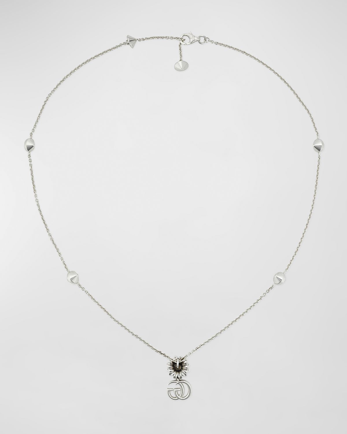 Gucci GG Marmont Flower Sterling Silver & Pearl Necklace