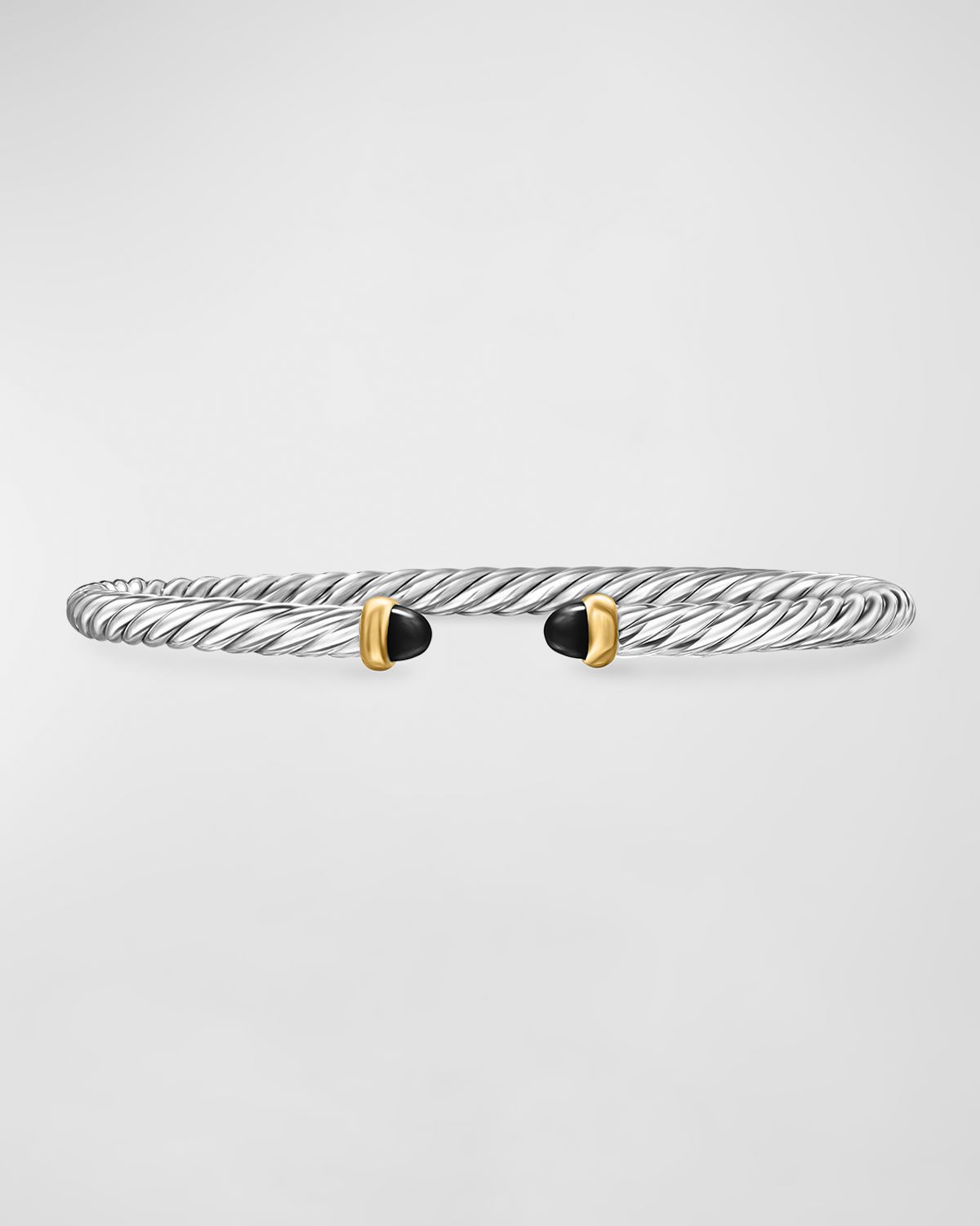 David Yurman Cable Flex Bracelet with Gemstone in Silver and 14K Gold, 4mm