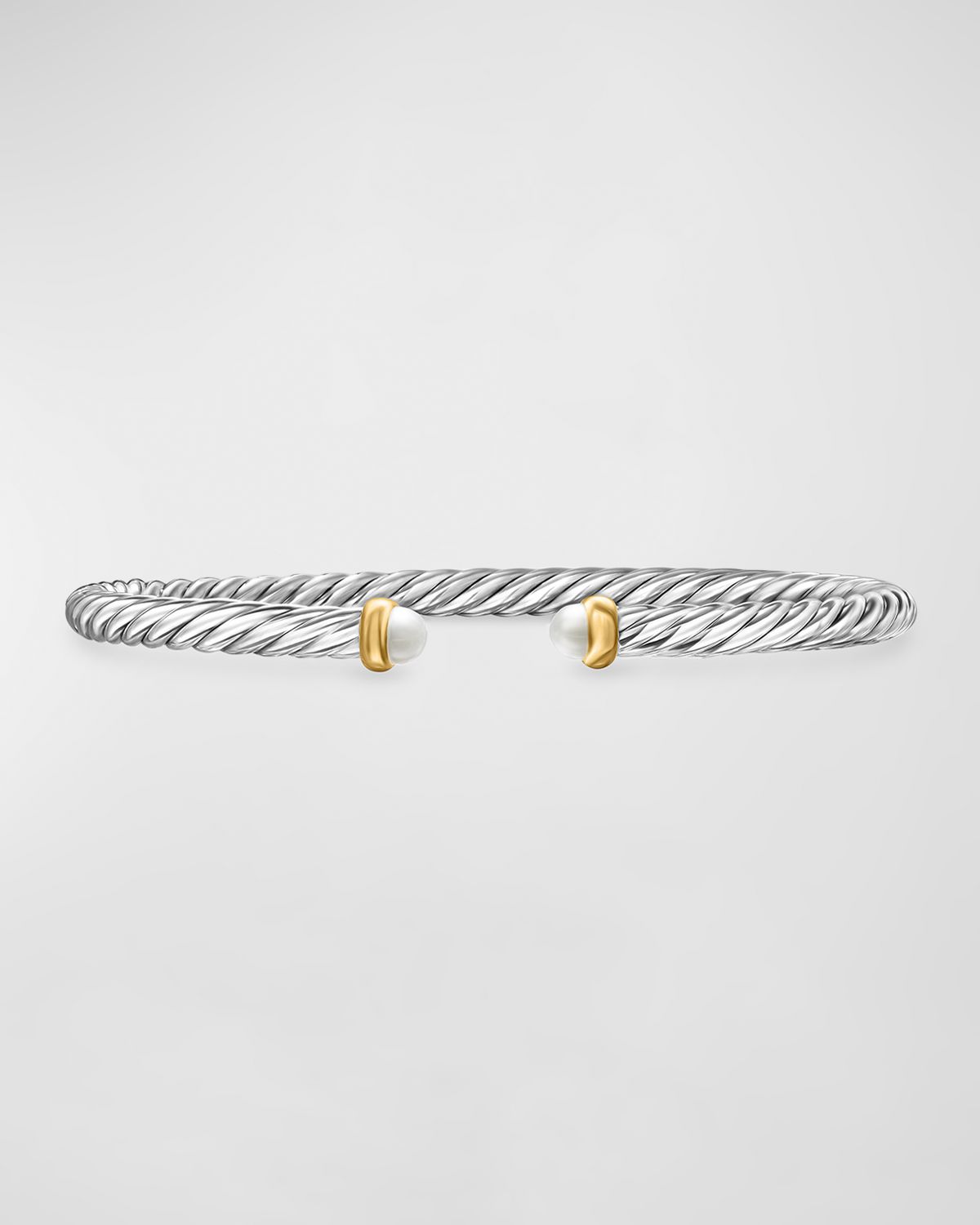 David Yurman Cable Flex Bracelet with Gemstone in Silver and 14K Gold, 4mm