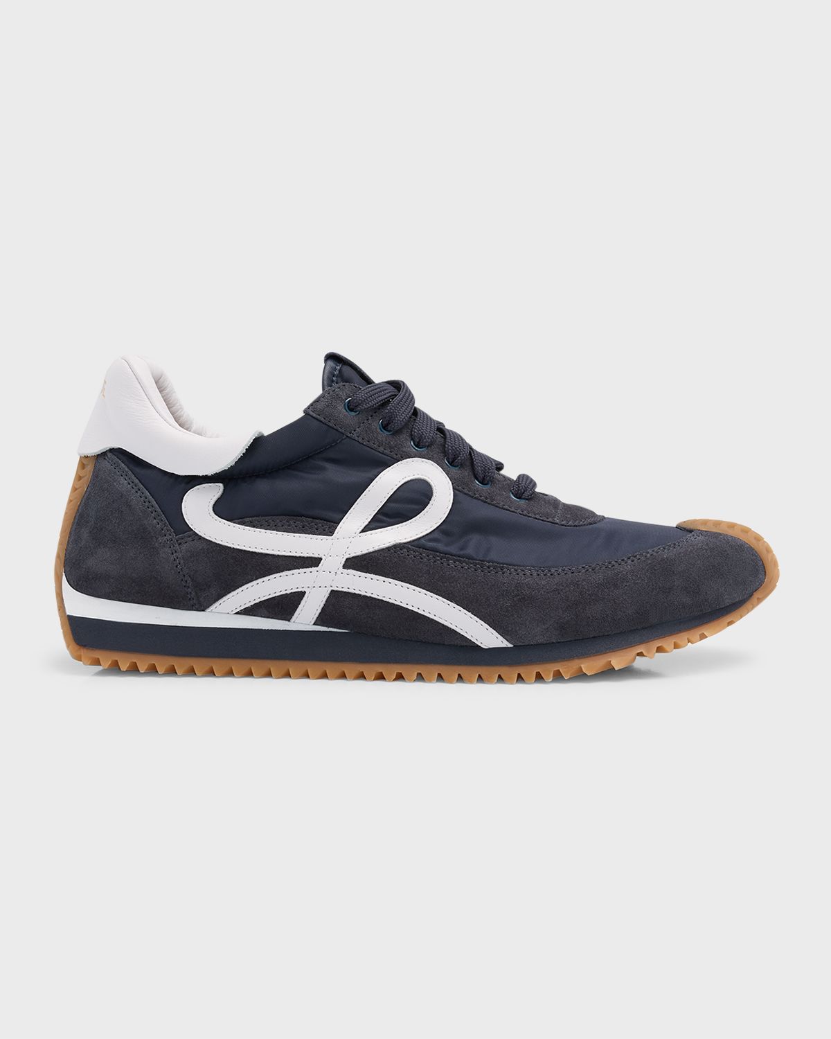 Loewe Men 's Flow Runner 2.0 Nylon and Suede Sneakers