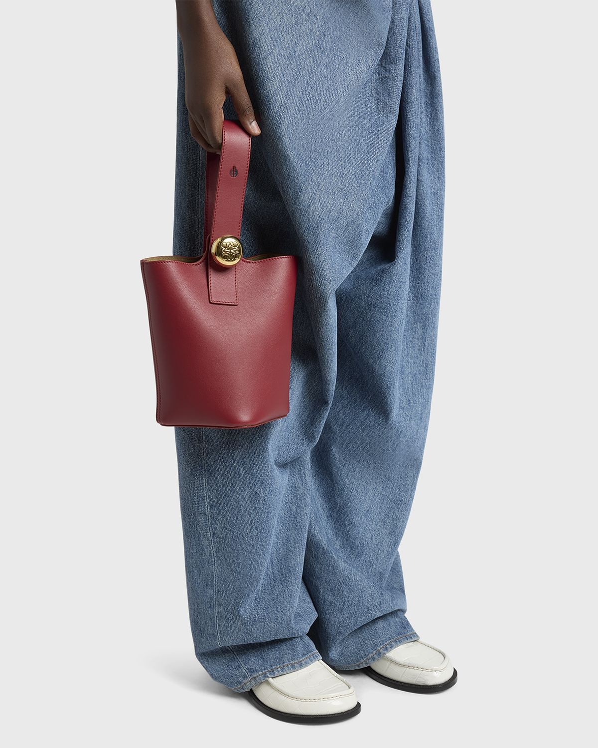 Loewe Mini Pebbled Leather Bucket Bag
