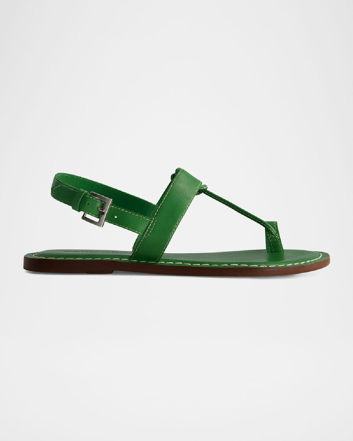 Bernardo Calfskin T-Strap Slingback Sandals