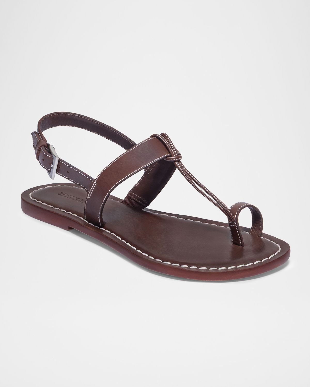 Bernardo Calfskin T-Strap Slingback Sandals | Thumbnail 3