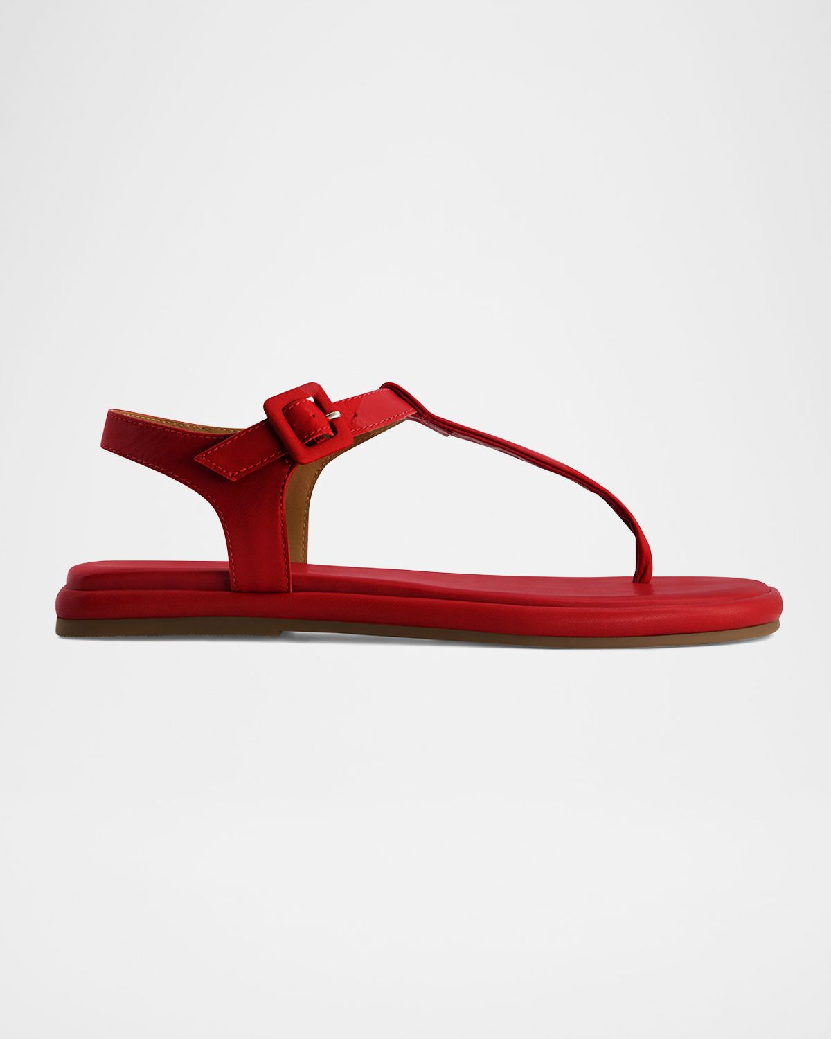 Bernardo Leather Ankle-Strap Thong Sandals