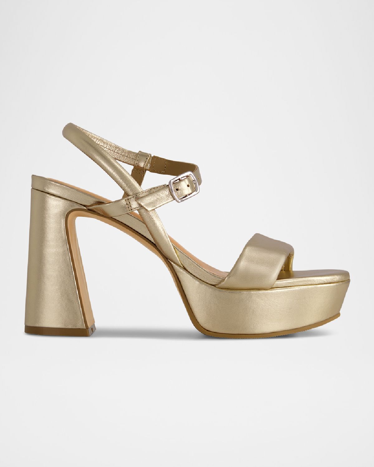 Bernardo Metallic Ankle-Strap Platform Sandals | Thumbnail 5