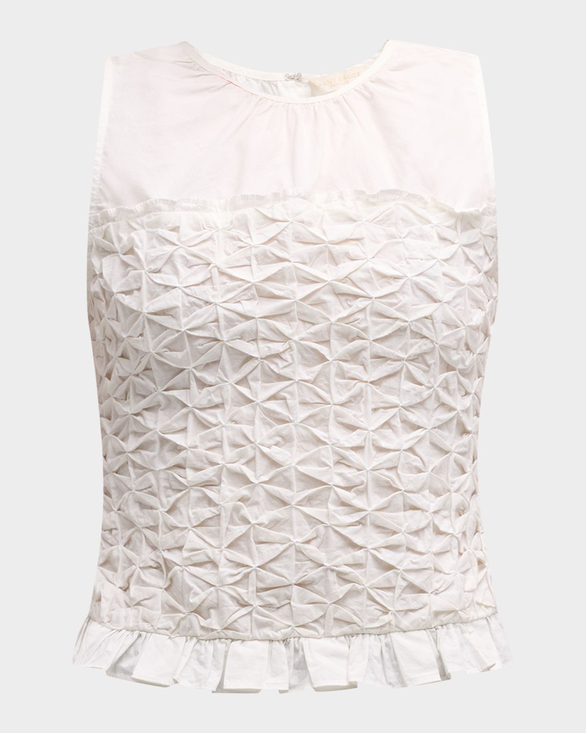 Ramy Brook Paisley Textured Ruffle-Hem Blouse