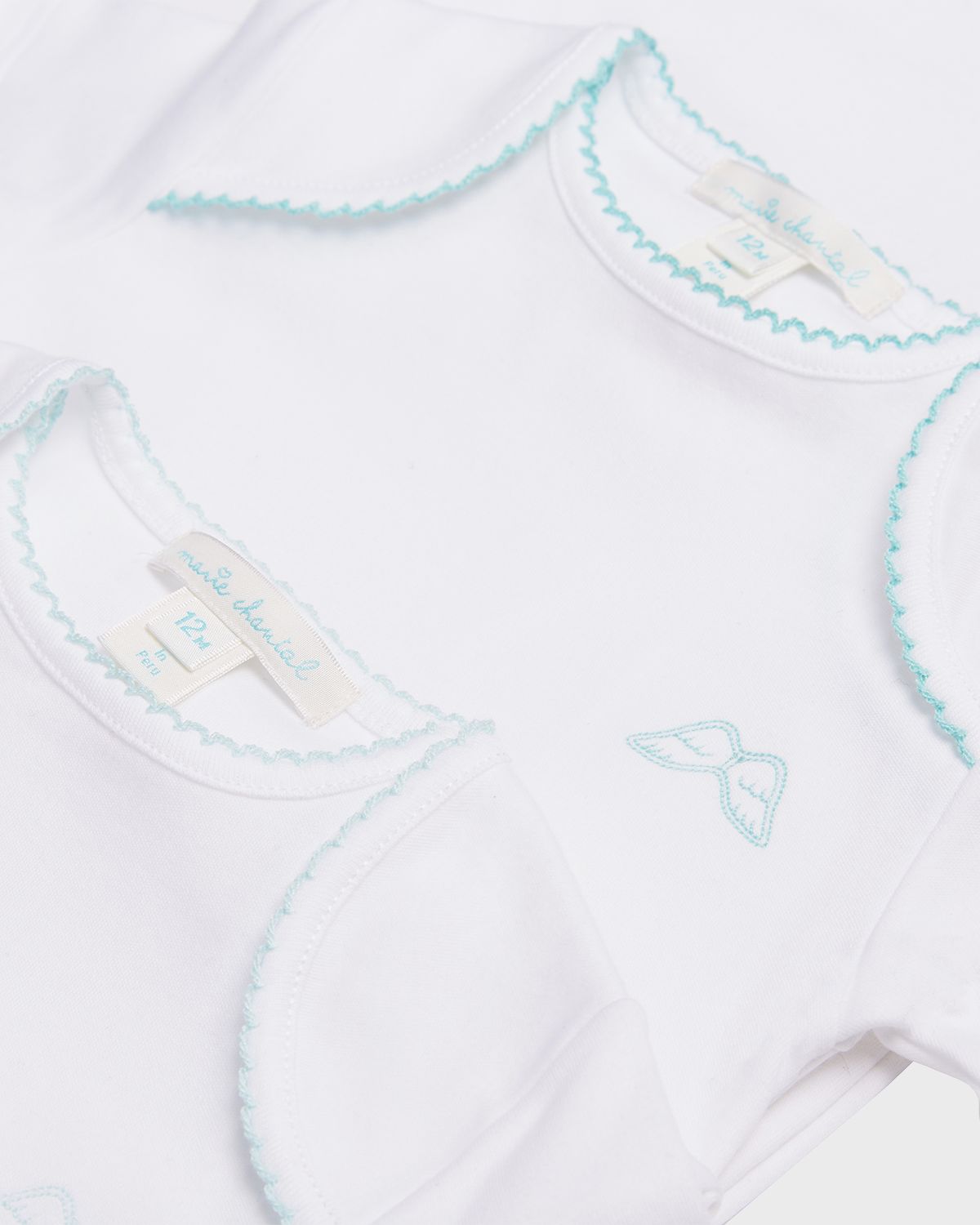 Marie Chantal Kid 's Picot Pima Cotton 7-Piece Bodysuit Set, Size Newborn-12M | Thumbnail 5 Marie Chantal Kid 's Picot Pima Cotton 7-Piece Bodysuit Set, Size Newborn-12M | Thumbnail 5