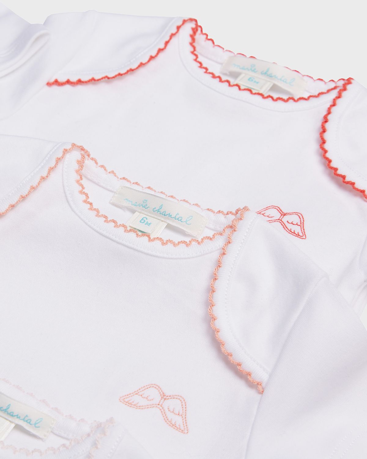 Marie Chantal Kid 's Picot Pima Cotton 7-Piece Bodysuit Set, Size Newborn-12M