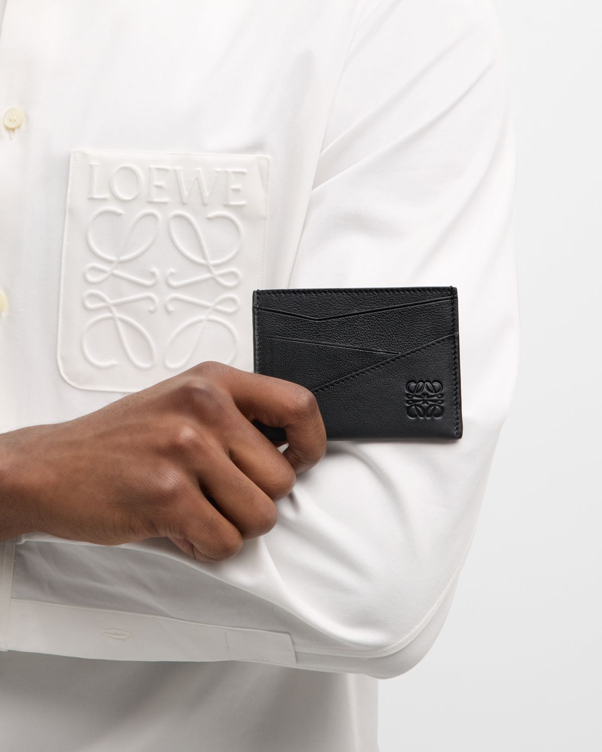 Loewe Men 's Puzzle Calfskin Card Holder