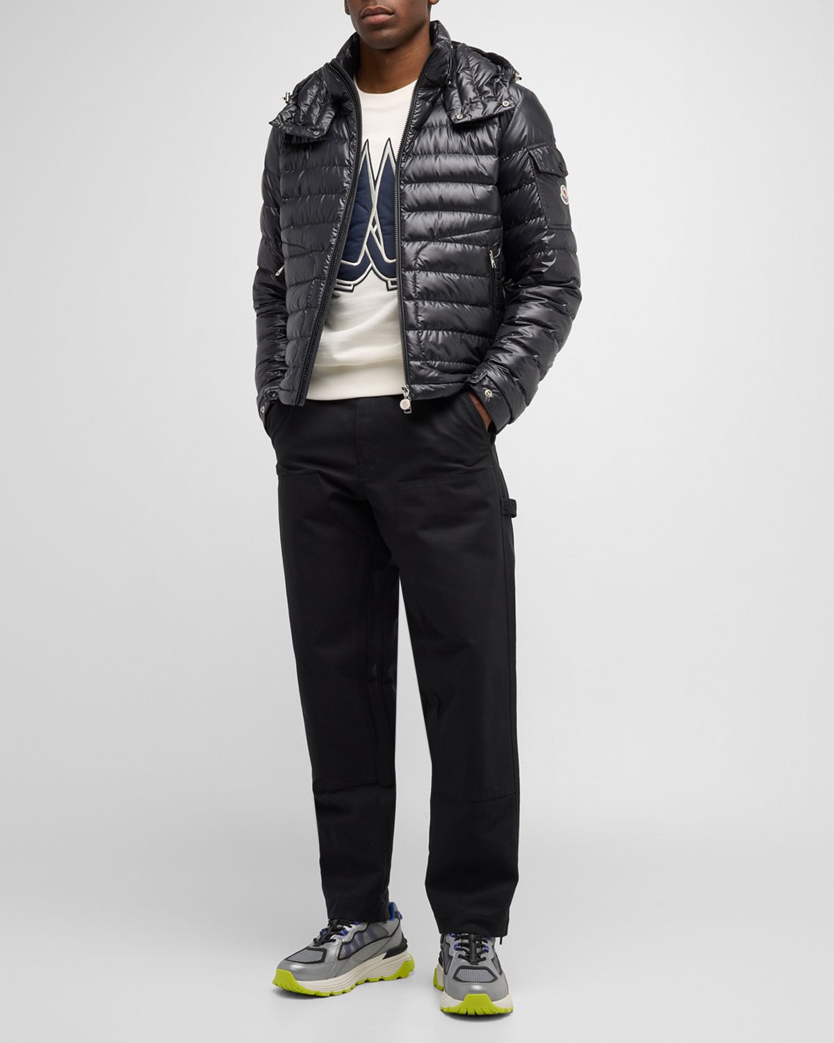 Moncler Men 's Lauros Quilted Hooded Down Jacket