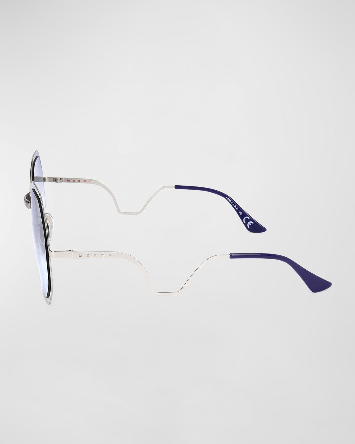 Marni Geometric Metal Round Sunglasses