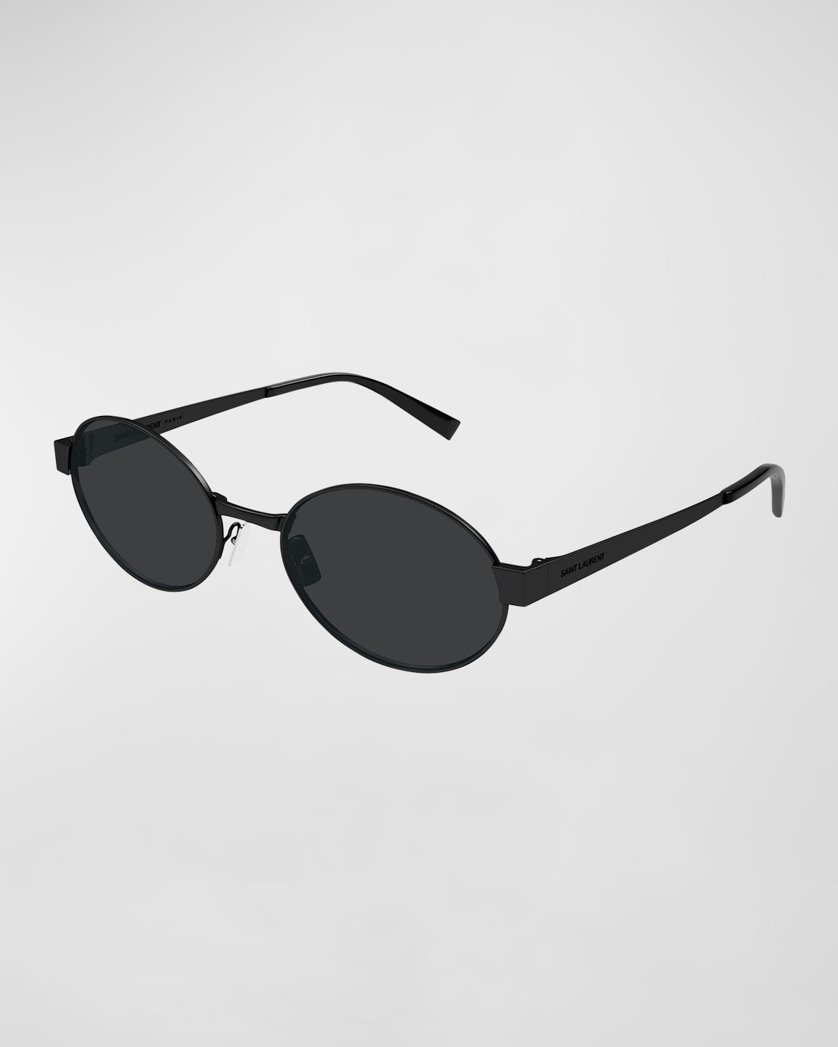 Saint Laurent Logo Metal Oval Sunglasses