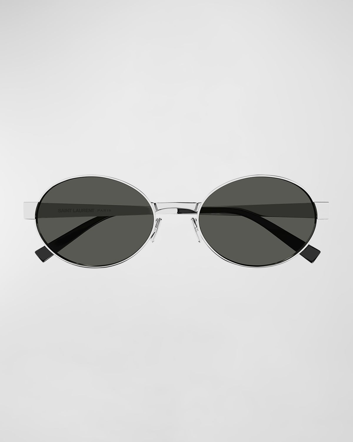 Saint Laurent Logo Metal Oval Sunglasses