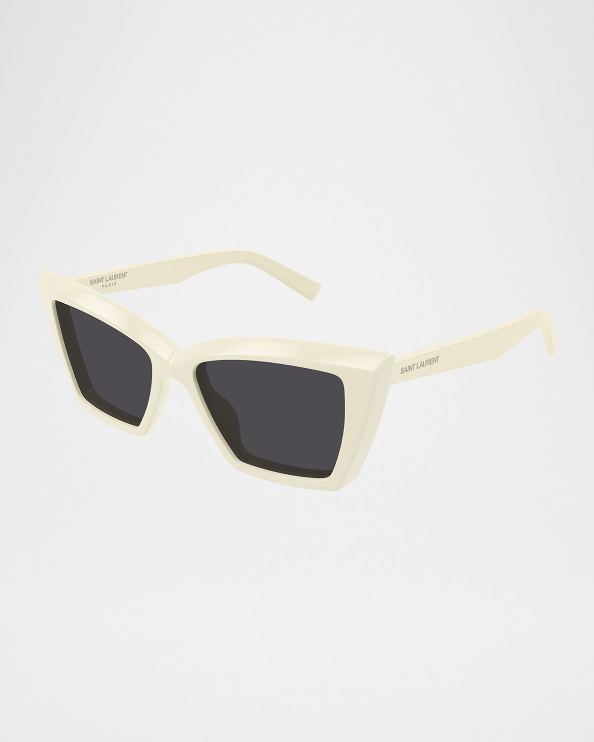 Saint Laurent Beveled Acetate Cat-Eye Sunglasses