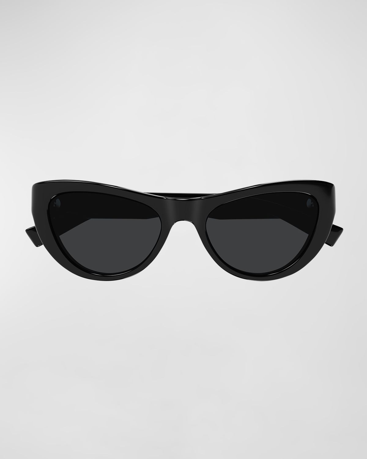 Saint Laurent Sleek Logo Plastic Cat-Eye Sunglasses