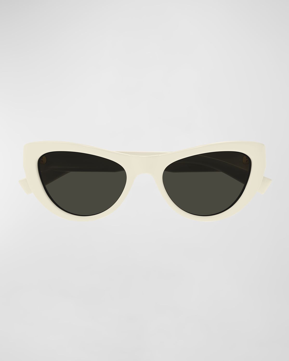 Saint Laurent Sleek Logo Plastic Cat-Eye Sunglasses