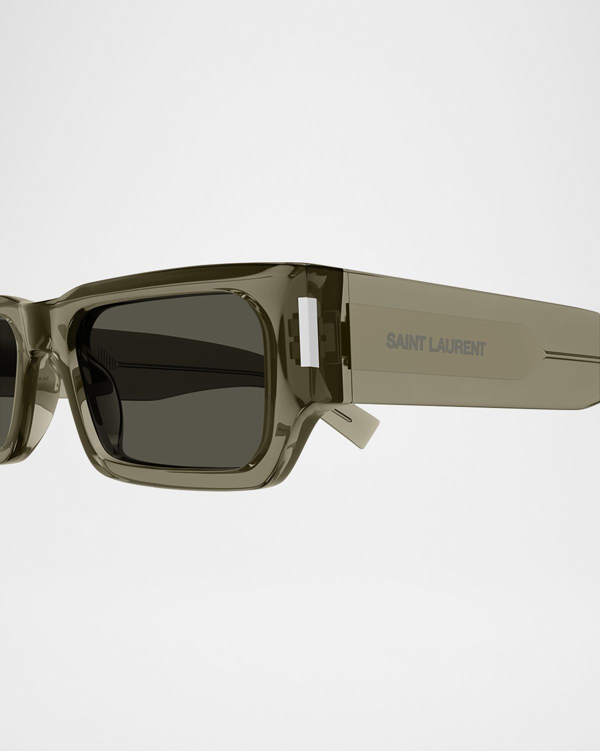 Saint Laurent Men 's SL 660 Acetate Rectangle Sunglasses