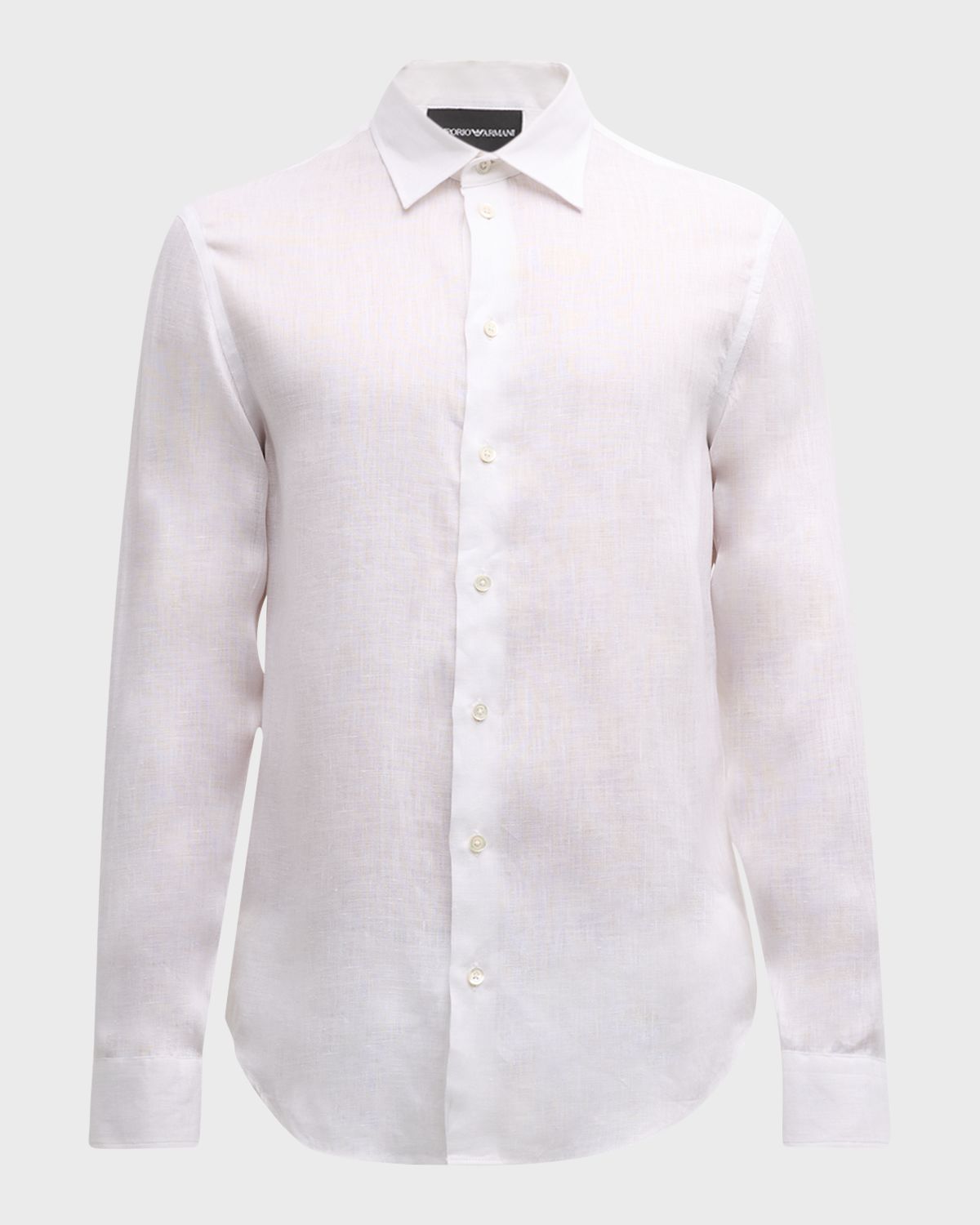 Emporio Armani Men 's Linen Sport Shirt