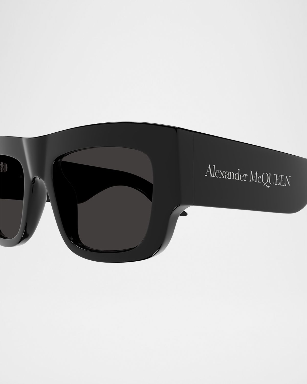 McQueen Men 's Acetate Rectangle Sunglasses
