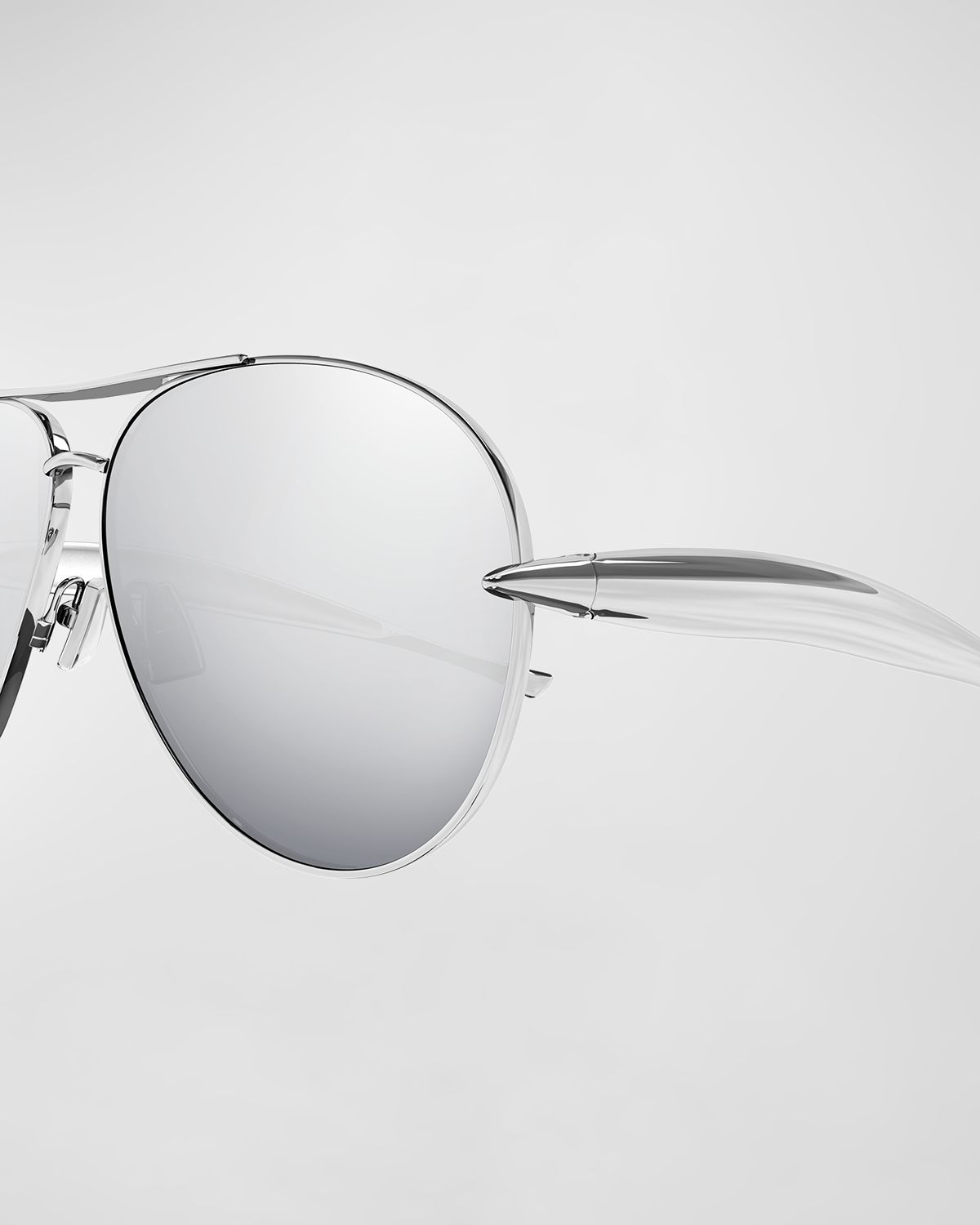 Bottega Veneta Curved Metal Aviator Sunglasses | Thumbnail 4 Bottega Veneta Curved Metal Aviator Sunglasses | Thumbnail 4