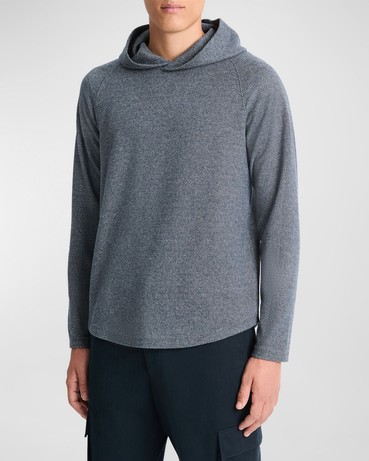 Vince Men 's Broken Twill Pullover Hoodie | Thumbnail 4 Vince Men 's Broken Twill Pullover Hoodie | Thumbnail 4
