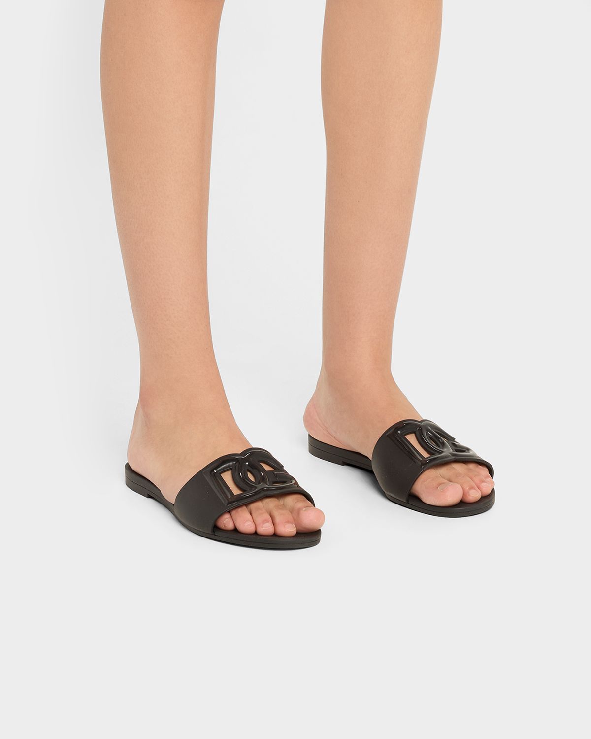 Dolce & Gabbana Cut-Out DG Rubber Sandals | Thumbnail 6