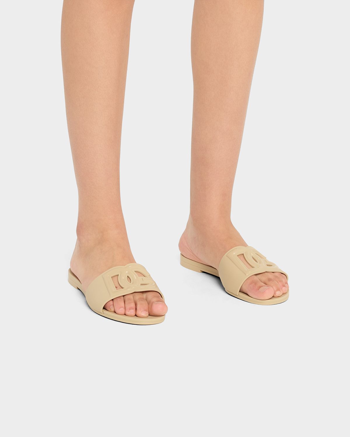 Dolce & Gabbana Cut-Out DG Rubber Sandals