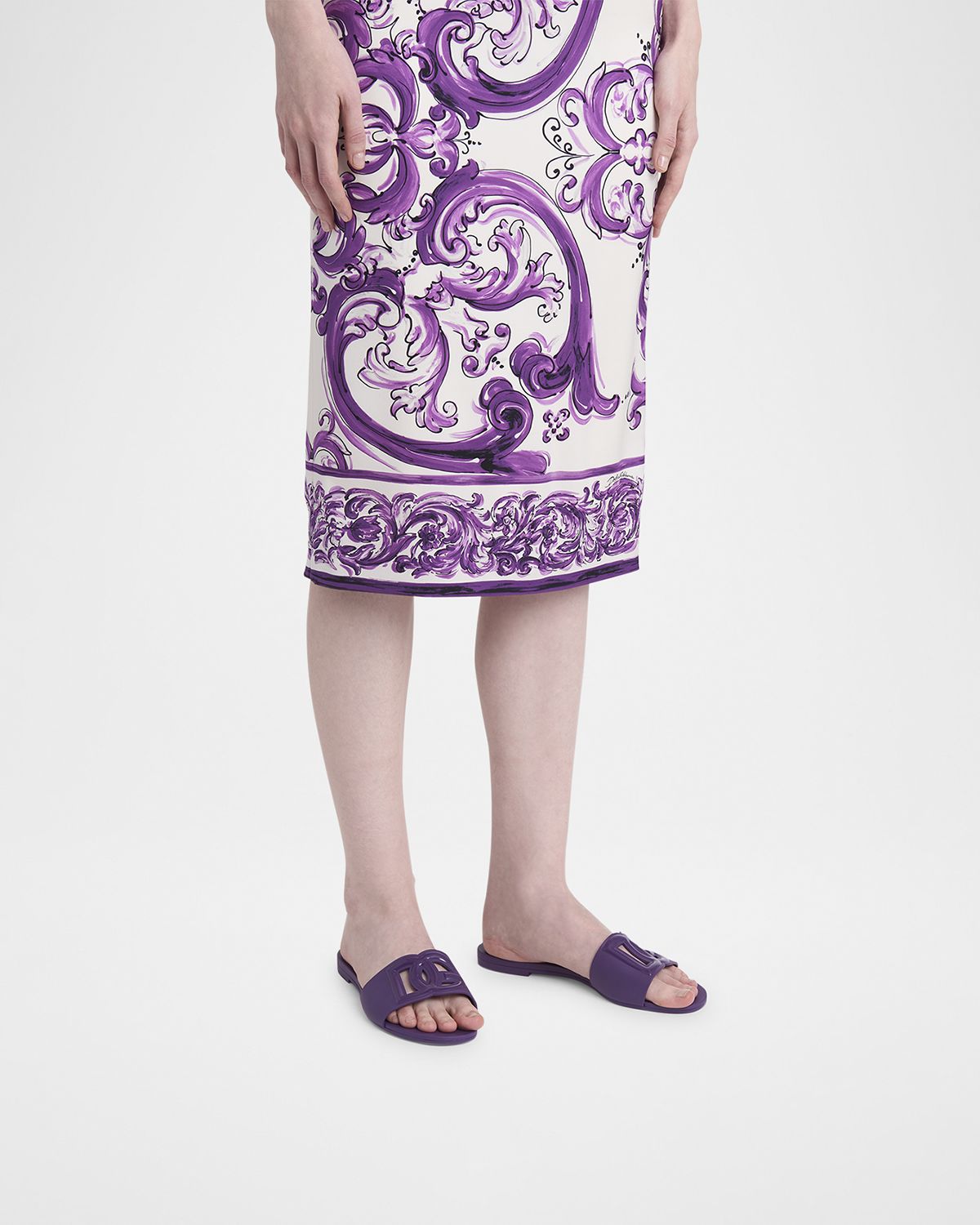 Dolce & Gabbana Cut-Out DG Rubber Sandals