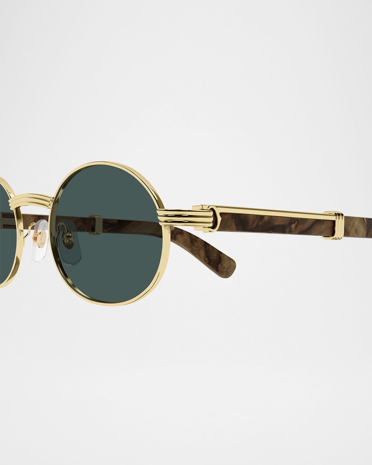 Cartier Men 's Metal Round Sunglasses