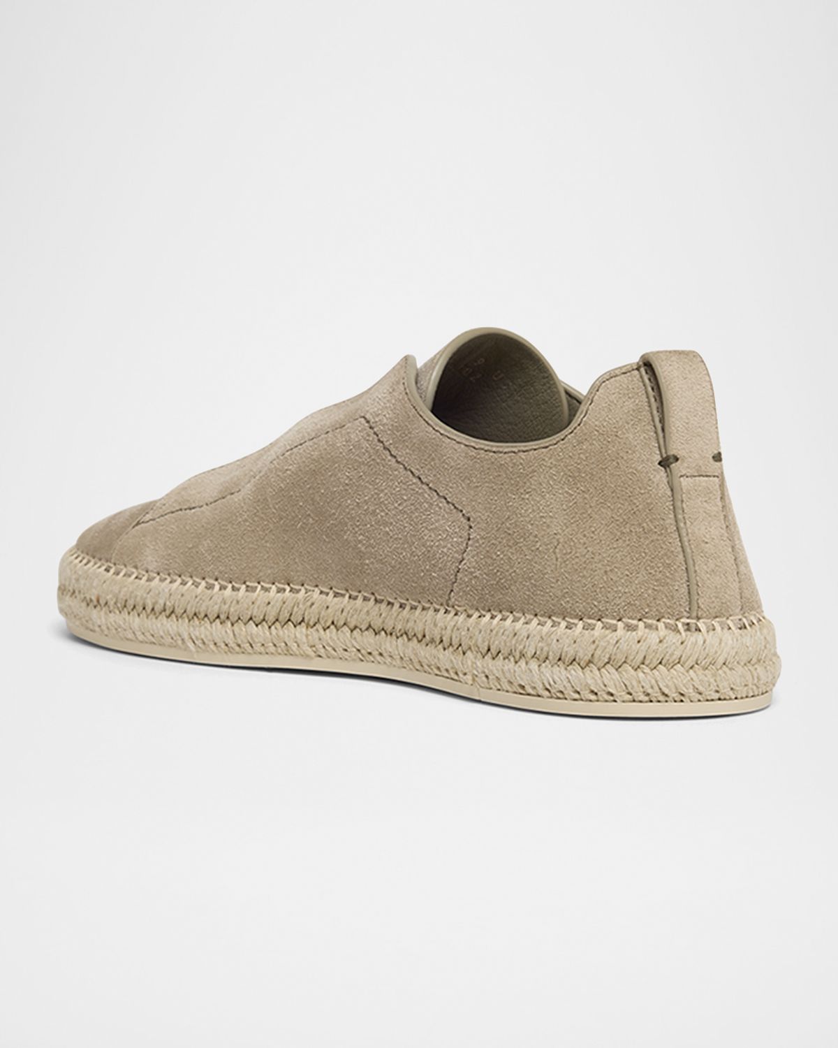 ZEGNA Men 's Triple Stitch Suede Espadrille Sneakers