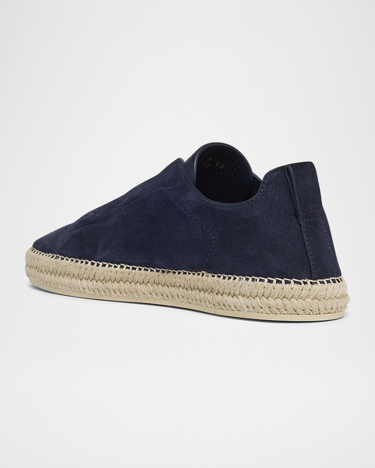 ZEGNA Men 's Triple Stitch Suede Espadrille Sneakers