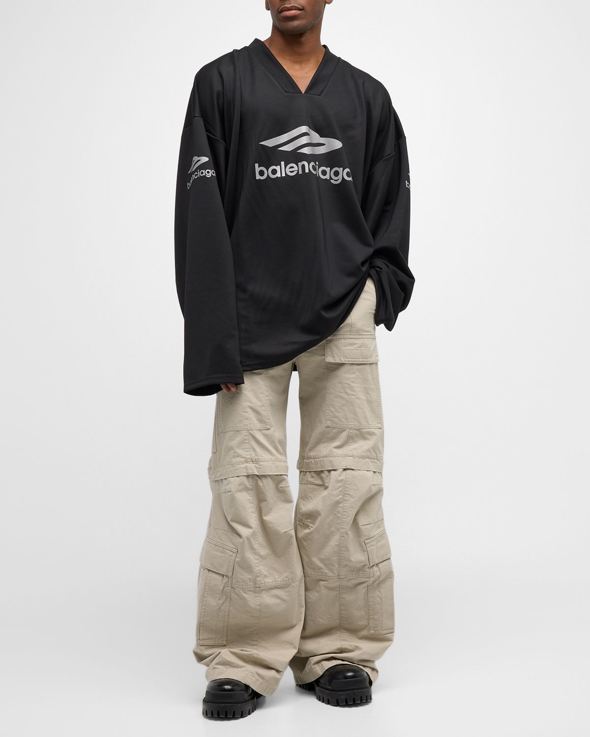 Balenciaga Men 's 3B Sports Icon Ski Long-Sleeve T-Shirt