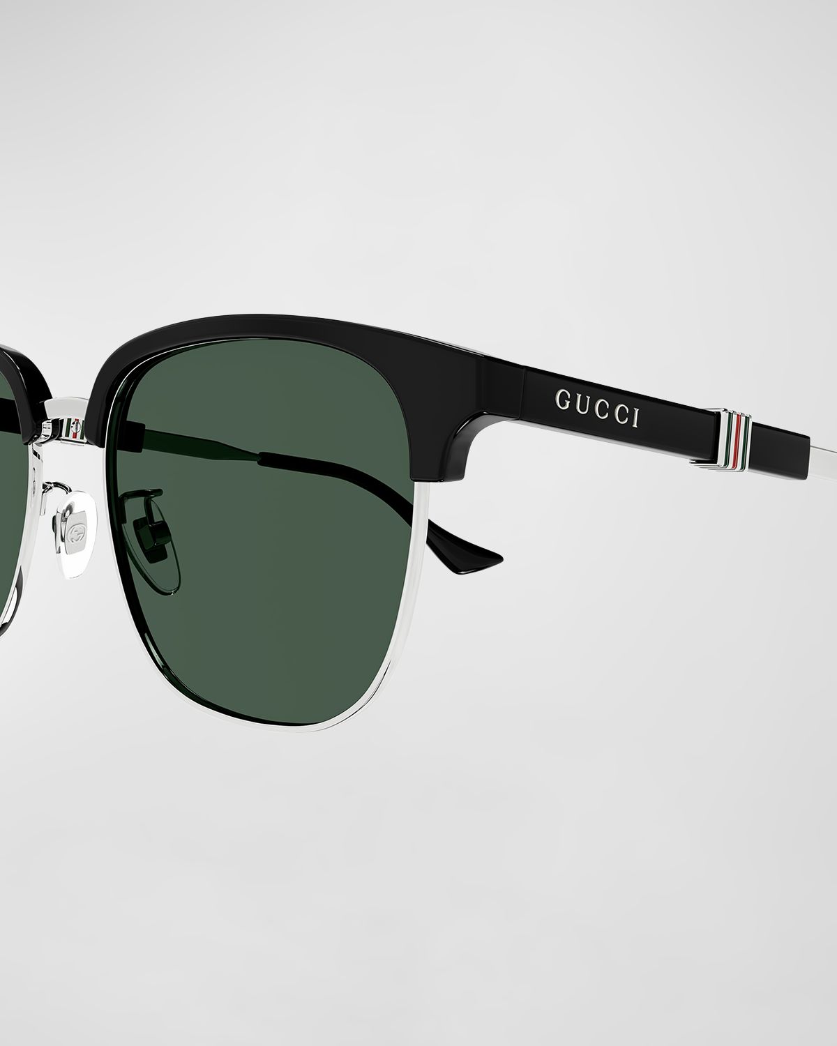 Gucci Men 's Metal and Acetate Square Sunglasses | Thumbnail 3