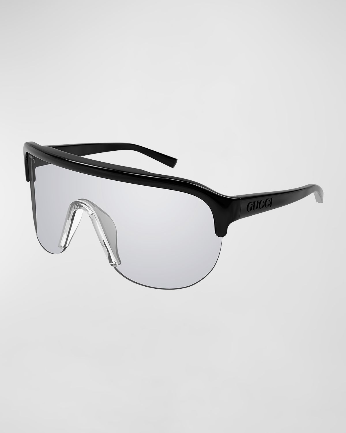 Gucci Men 's Oversized Acetate Shield Sunglasses